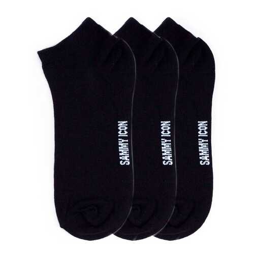Комплект однотонных носков Sammy Icon Ankle Solid - 3 Pair Set - Black в Эстель Адони