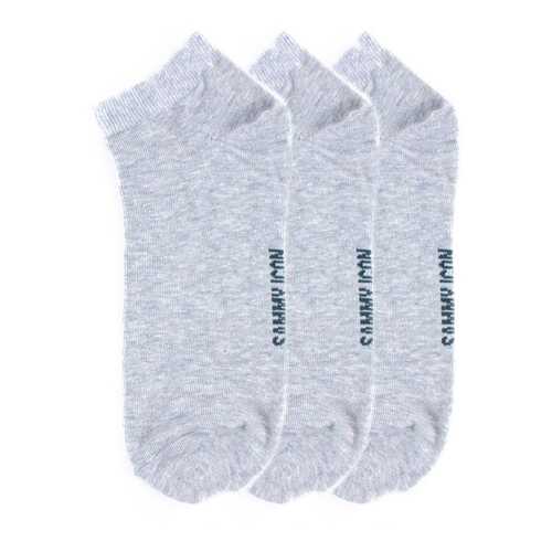 Комплект однотонных носков Sammy Icon Ankle Solid - 3 Pair Set - Grey в Эстель Адони