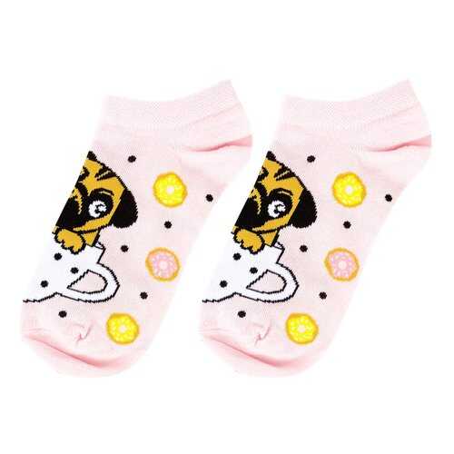 Носки женские Kawaii Factory Чашка и мопс розовые 35-39 в Эстель Адони