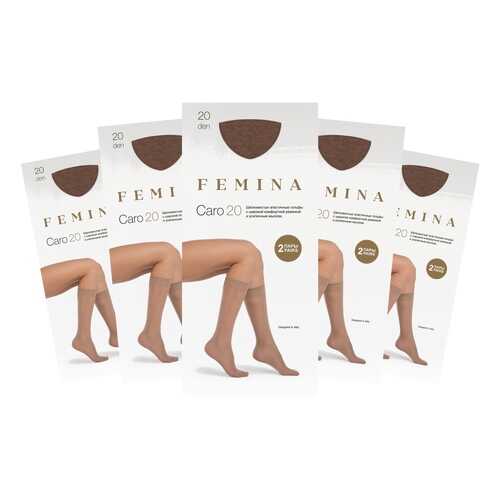 Набор гольфов женских FEMINA Caro 20 бежевых one size в Эстель Адони